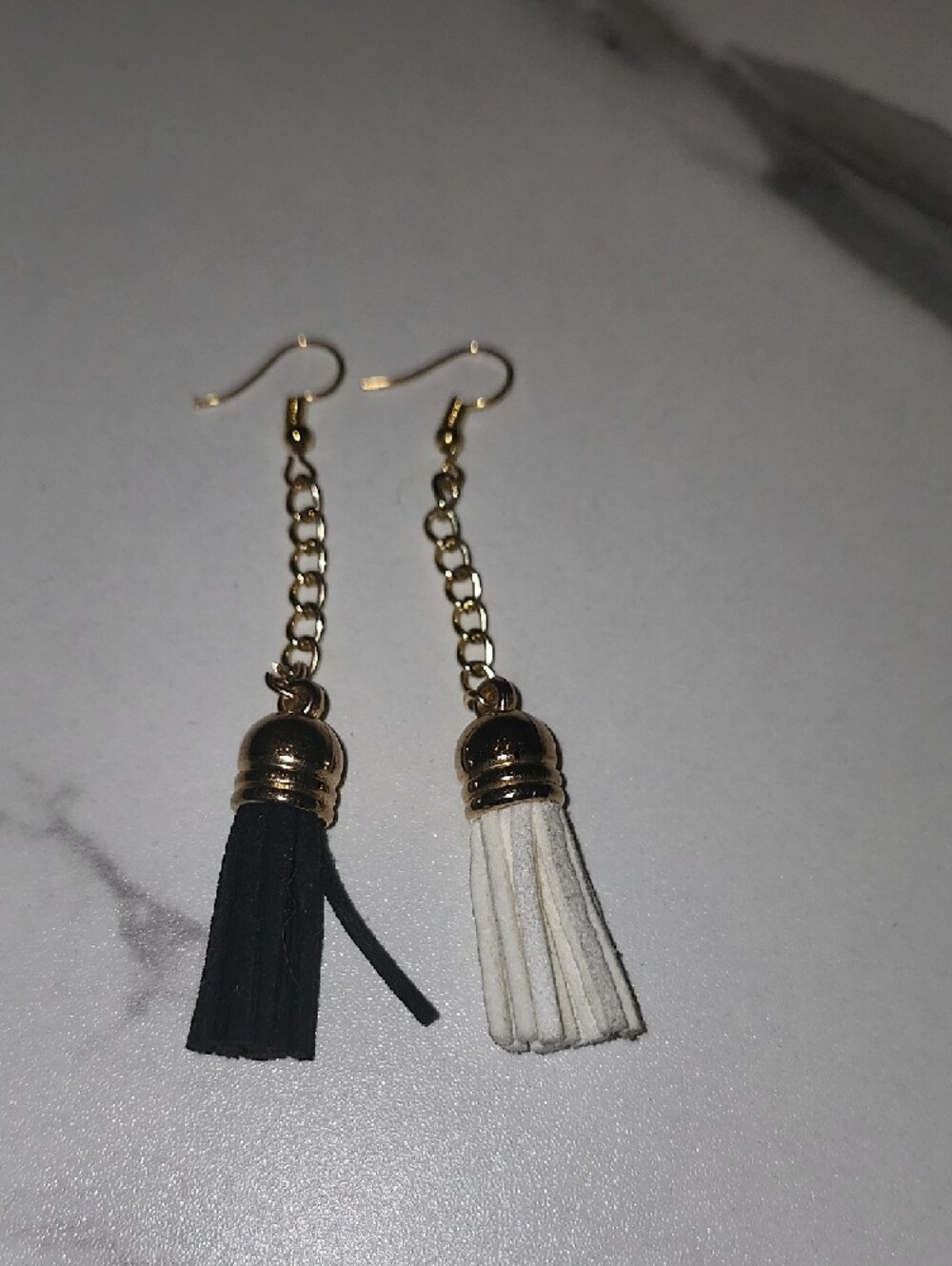 Hand Crafted Shadow & Light Tassel Earrings - Picture 4 of 5